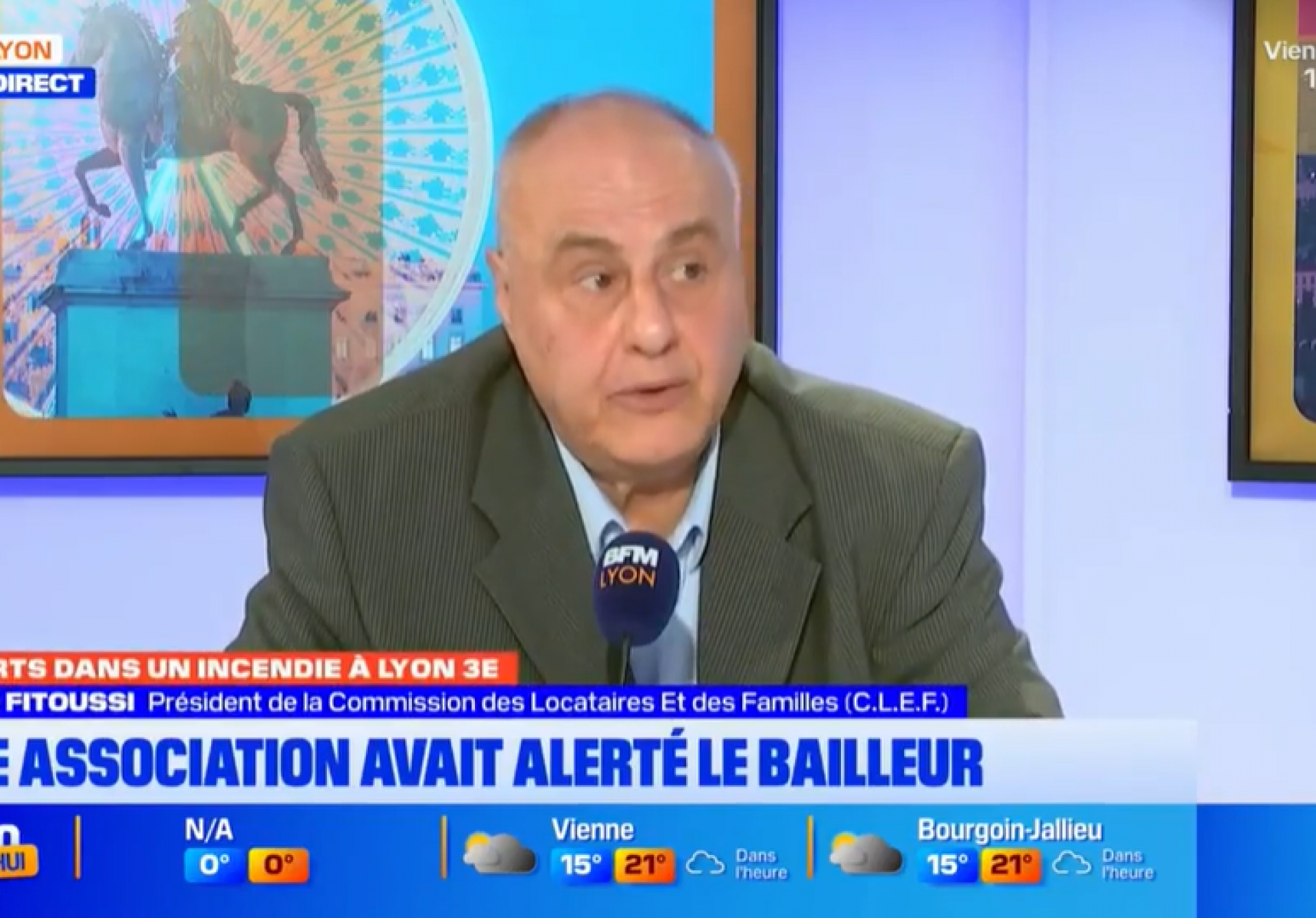 4 morts à Lyon Part-dieu chez ICF Habitat : l'interwiew de notre président sur BFM TV