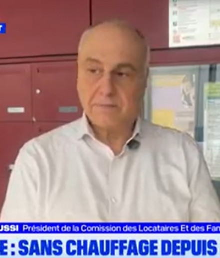 Lyon 2e : sans chauffage depuis 4 ans : l'interwiew de notre président sur BFM TV